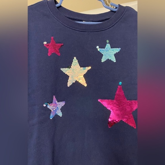OshKosh B’gosh Blue Flippy Stars Pullover Girls 8Y - Picture 6 of 6